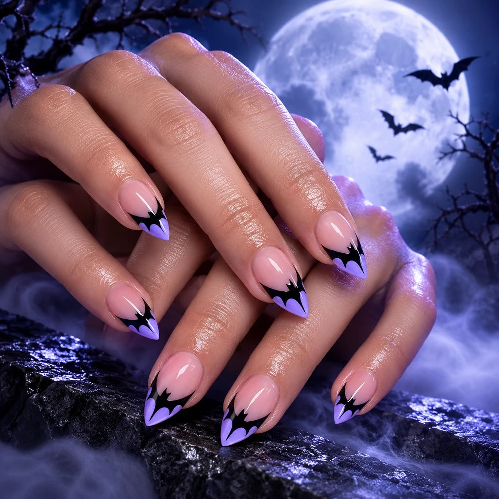 Halloween Bat Press On Nails