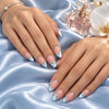 Light Blue French Tip Press On Nails