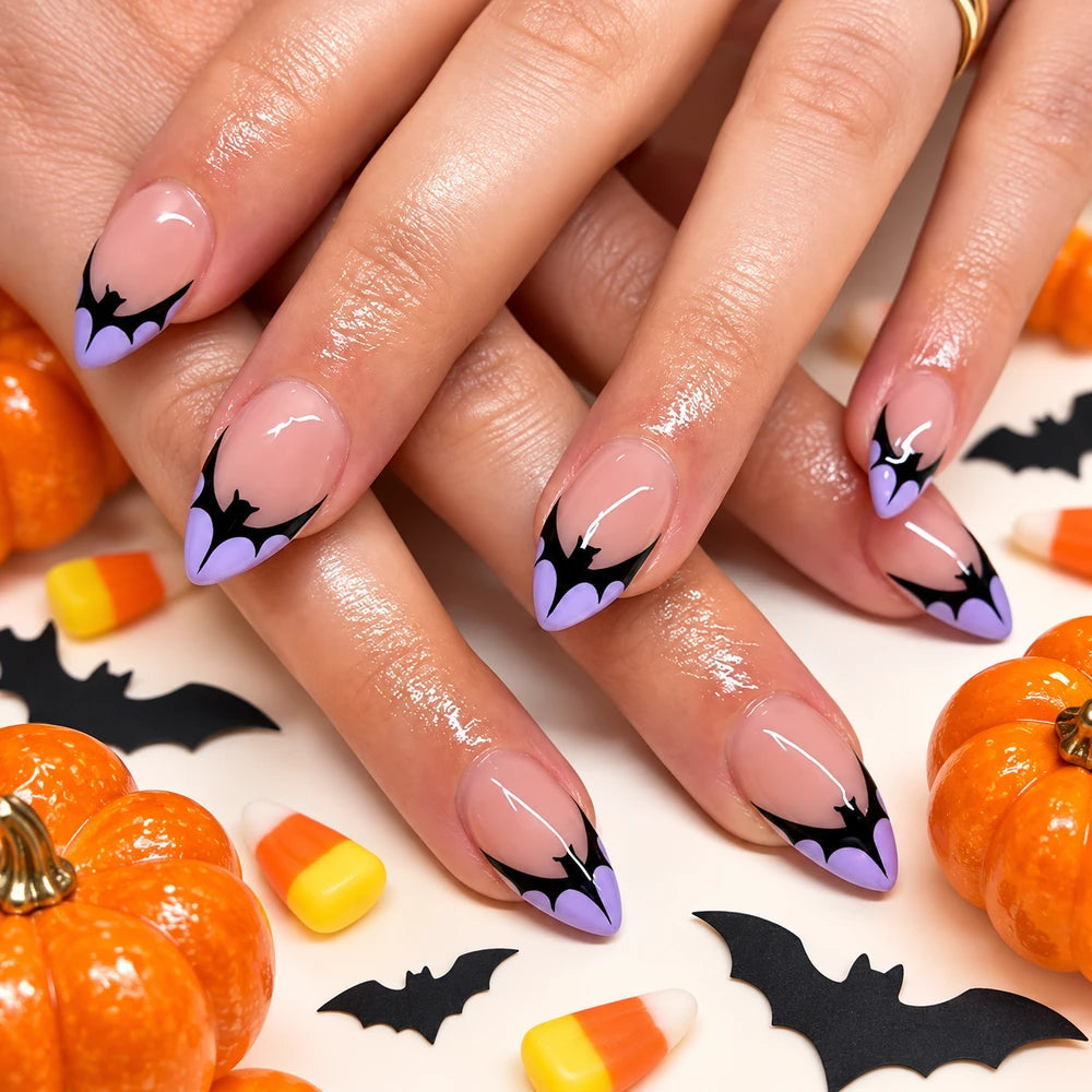 Halloween Bat Press On Nails